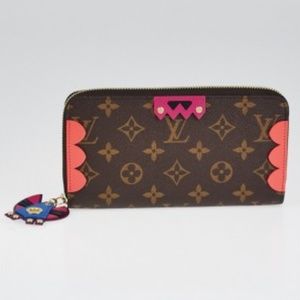 LOUIS VUITTON Monogram Totem Zippy Wallet Flamingo